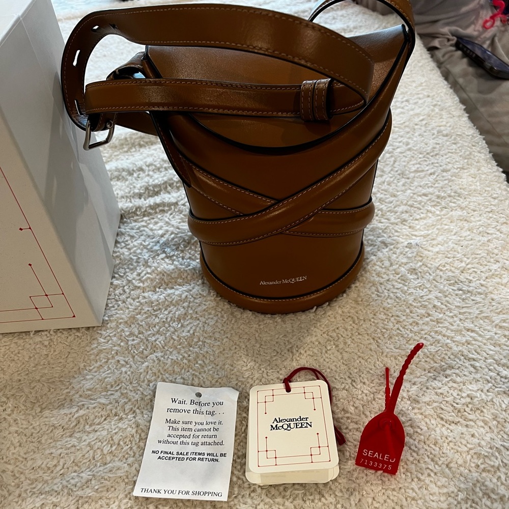 Alexander McQueen The Curve Bag in Tan